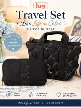 Lug Dory + Flash Travel Set Black Icepop Rainbow 2 Piece